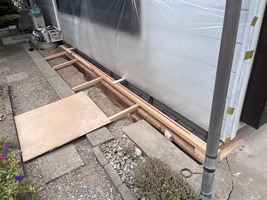 打設前