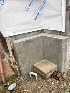 基礎補強型枠撤去