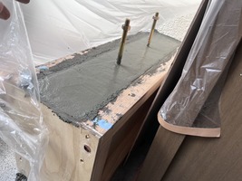 基礎新設箇所打設後