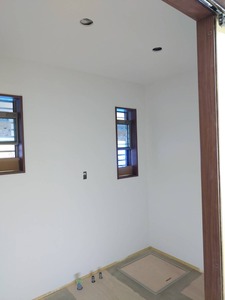 洗面所天・壁完成