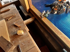 基礎補強型枠撤去