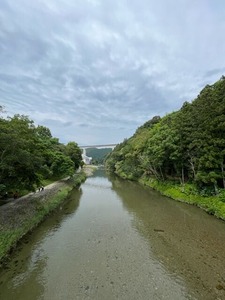 小田川と松山自動車道