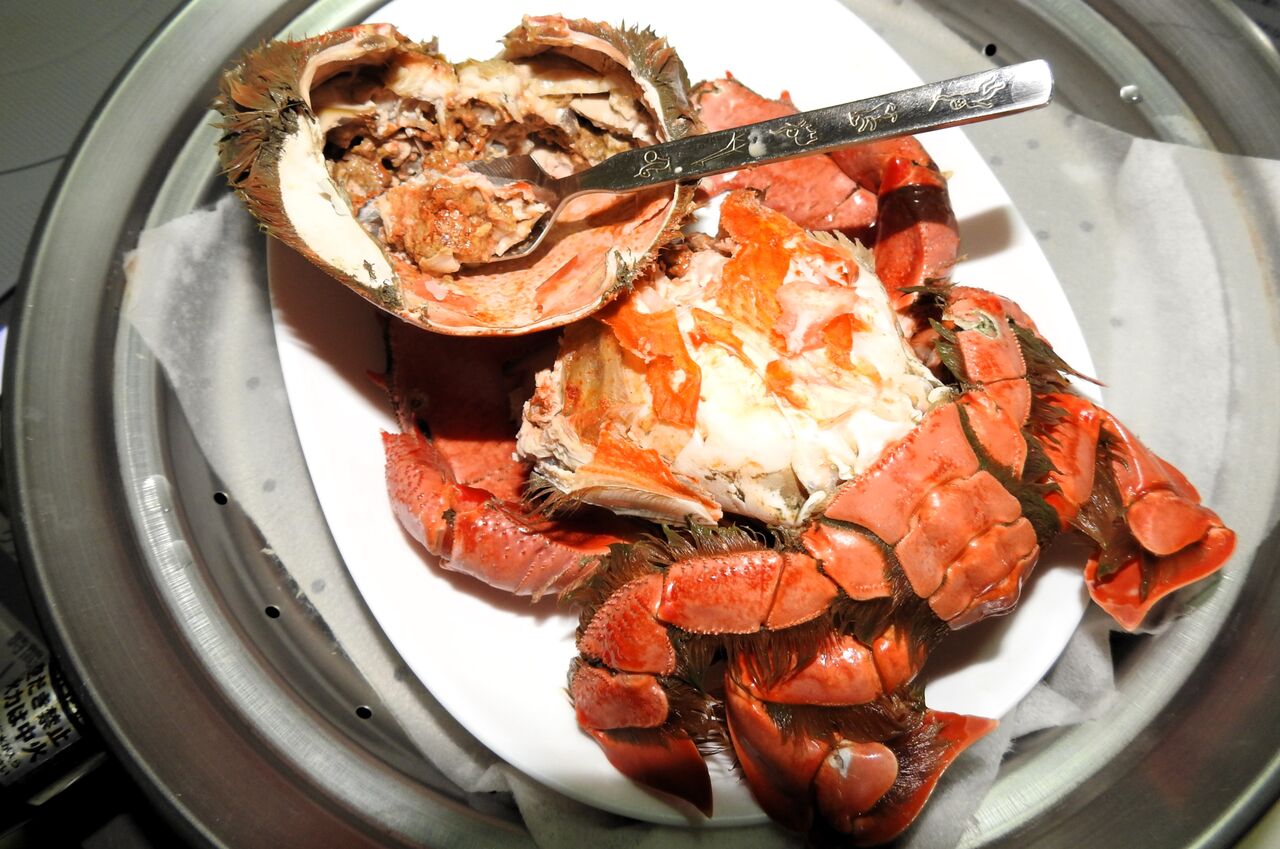 まるで巨大な幼生蟹メガロパ : 土佐料理 旬の鰹がゆく！