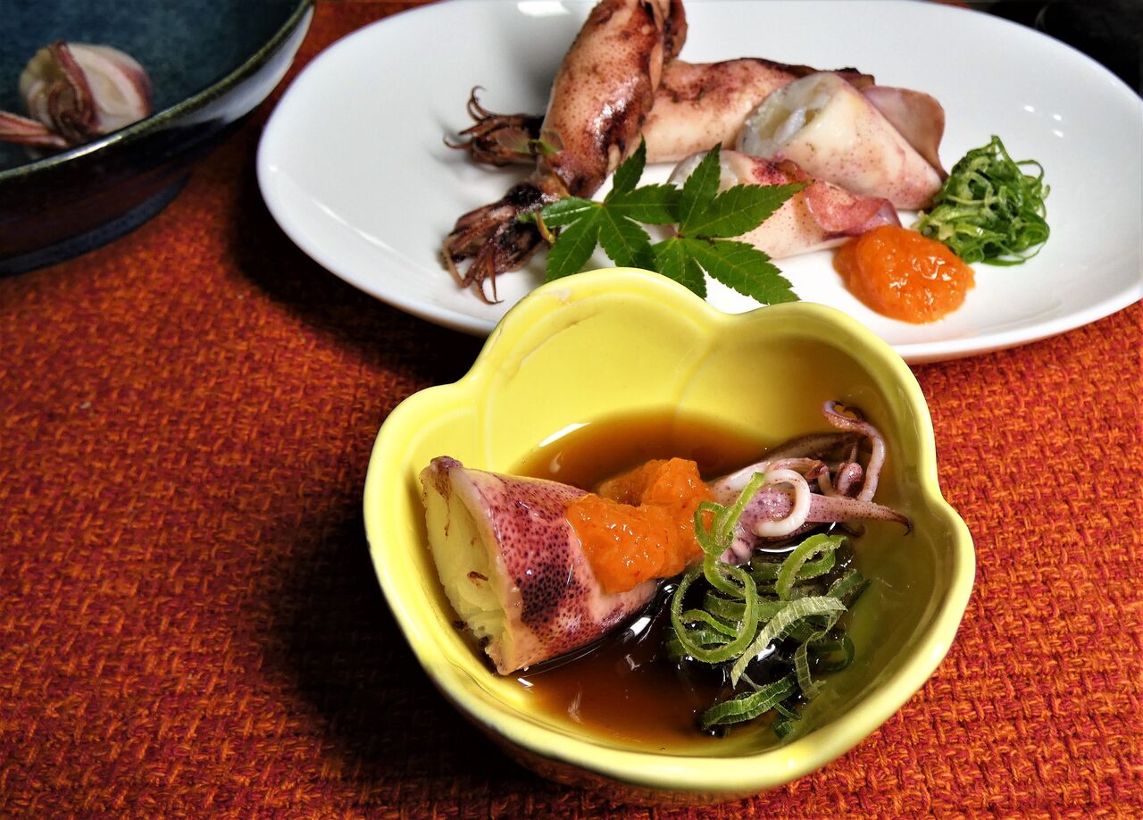 夏の小ヤリイカ 土佐料理 旬の鰹がゆく