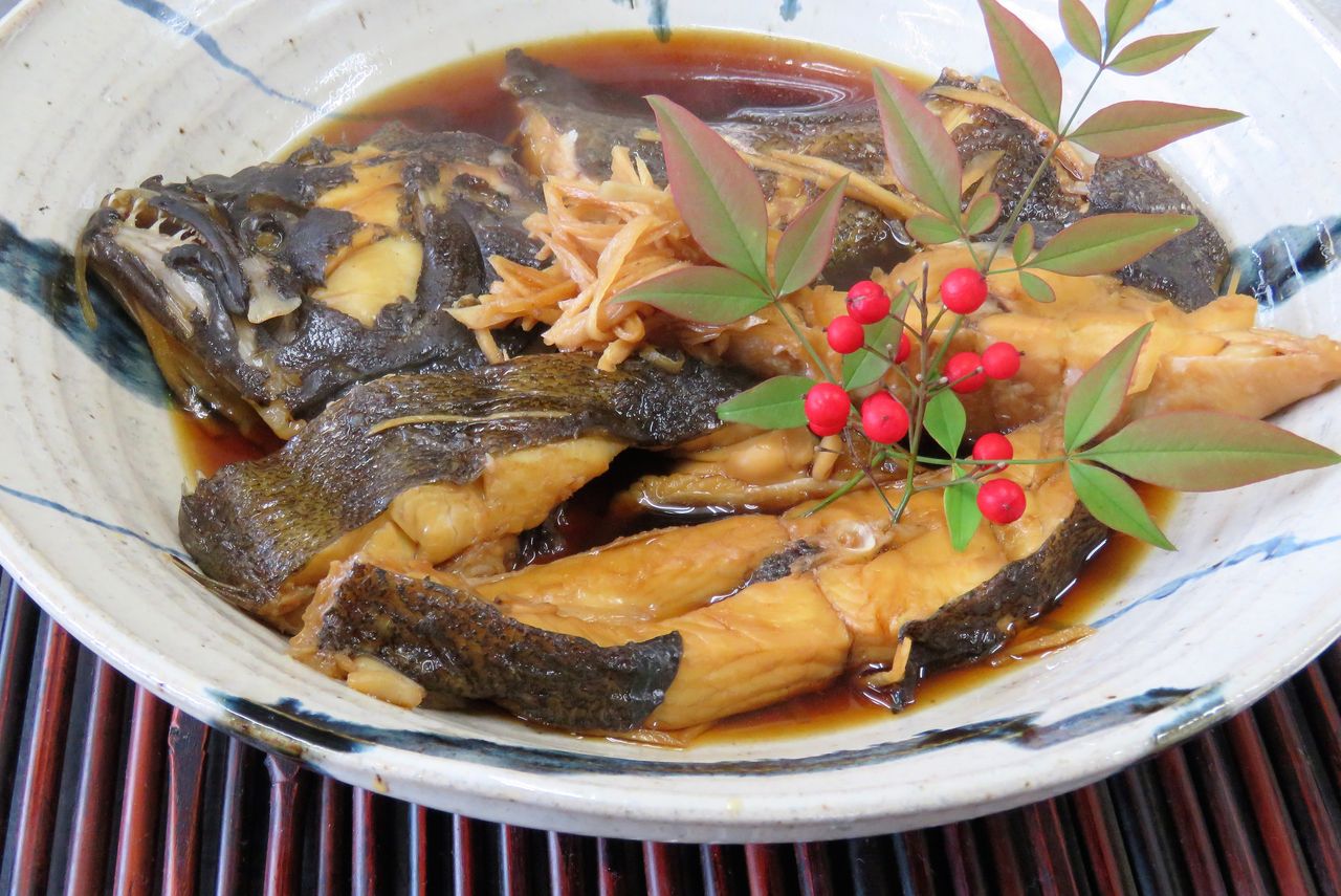 寒平目の煮付け 土佐料理 旬の鰹がゆく 寒平目の煮付け 土佐料理 旬の鰹がゆく