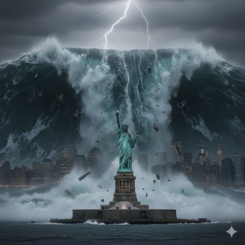 続落。米国株の崩壊続く。