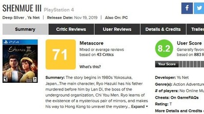 Shenmue III for PlayStation 4