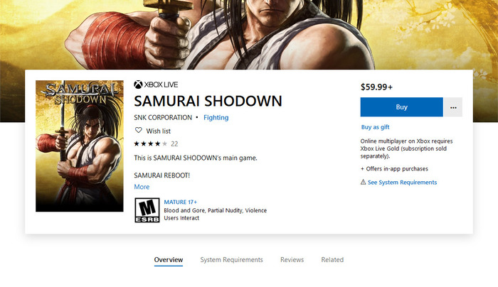 Buy SAMURAI SHODOWN - Microsoft Store - 190627-215235