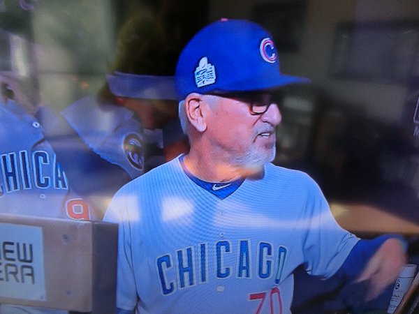 バンビーノの呪いを解いた フランコーナ監督 ヤギの呪いを解こうとする マッドン監督 ヤギの帽子をかぶる インディアンスファン 夕餉の タイワンガザミと茹物 である 椿道旅館だより