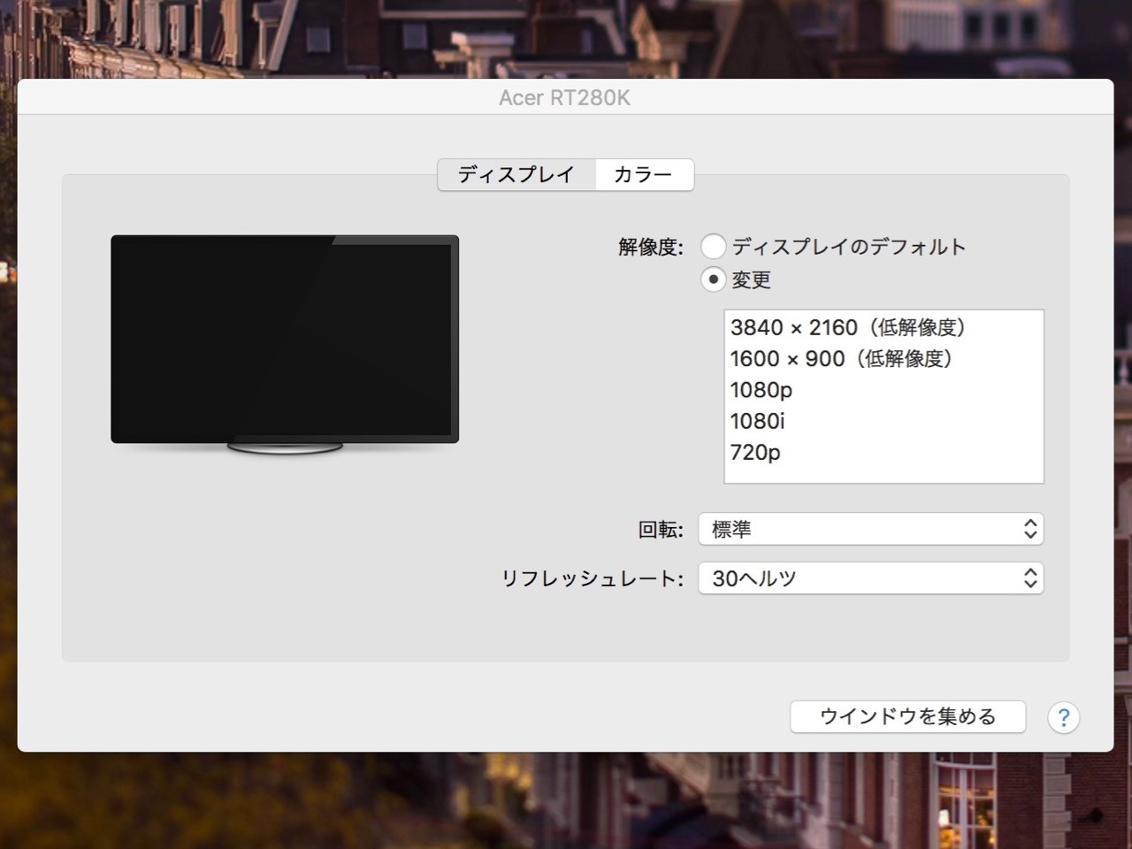 acer 4Kモニター RT280K : 日常の風景と無駄話と