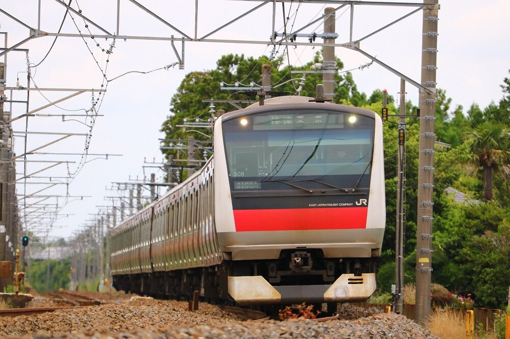 鉄道写真】外房線・E233系5000番台(ケヨ52+552編成) 他 : 鶴岡畳産業