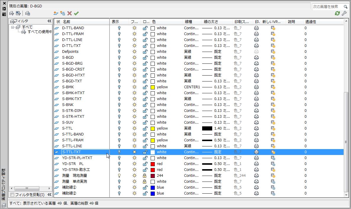 Autocad 画層一覧 Cadに強くなる Autocad Jw Cad等の使い方や情報