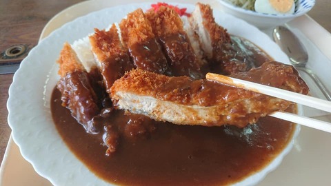 とり安うどんチキンカツカレーアップ