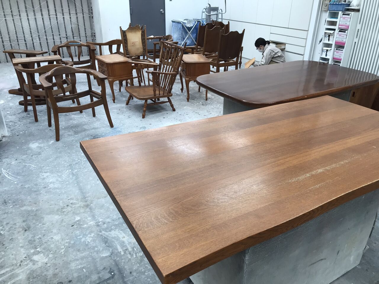 贈り物 花梨（かりん）の座卓 塗り直し 工房 ニシザキ工芸(株)塗装部 : 座卓・ちゃぶ台