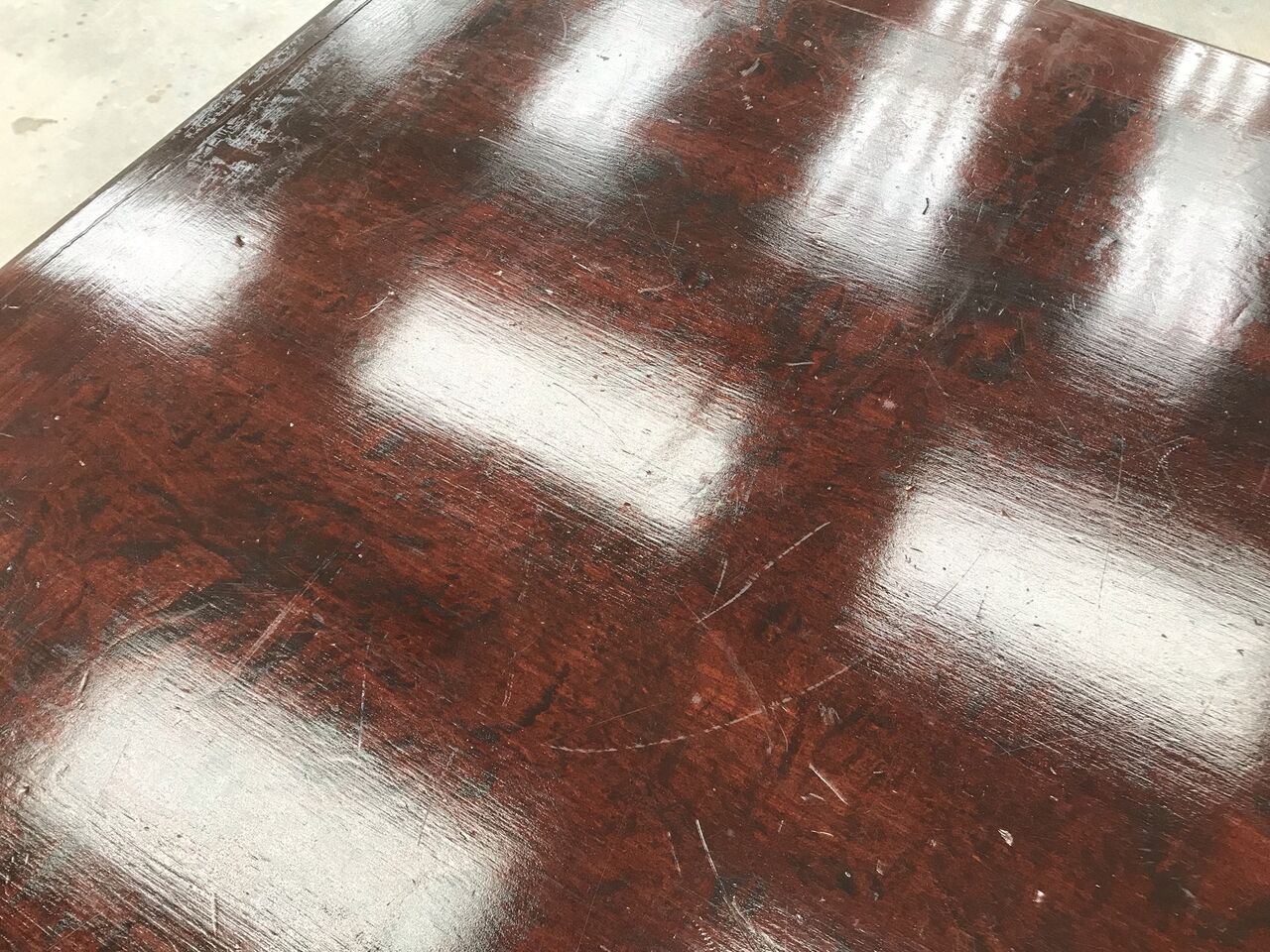 花梨（かりん）の座卓 塗り直し : ニシザキ工芸(株)塗装部 工房日誌 2