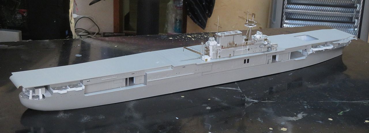 1/144 空母甲板完成品 ※説明欄一読下さい とてつもなく 1/144 空母甲板完成品 ※説明欄一読下さい とてつもなく