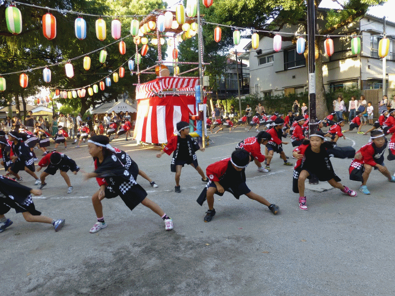 南小岩沖天祖神社の盆踊り の記録 フラワーロード ぶらぶら