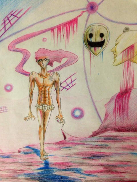 【恐怖画像】メッチャ怖い絵描いたったw