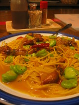 もうすぐ終わりだよ。味加味ホタルイカと空豆のパスタ