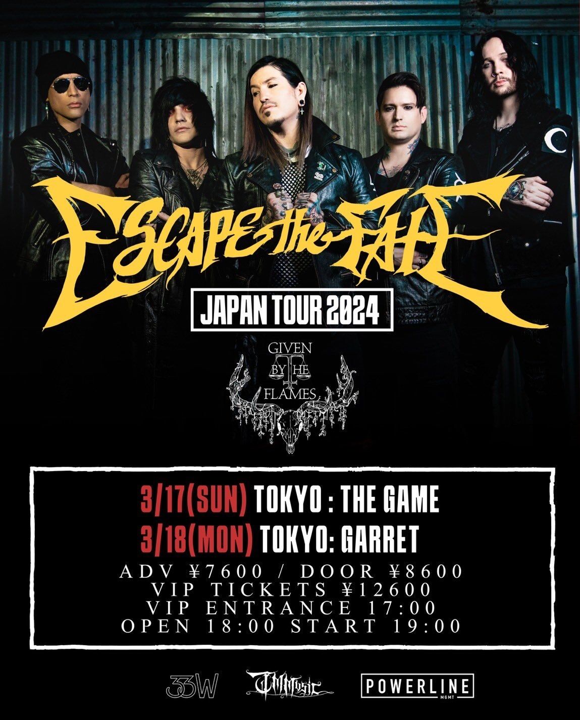 2024 LIVE REPO 5th. Escape The Fate Japan Tour 2024＠THE