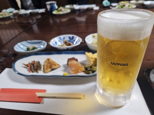 生ビールで