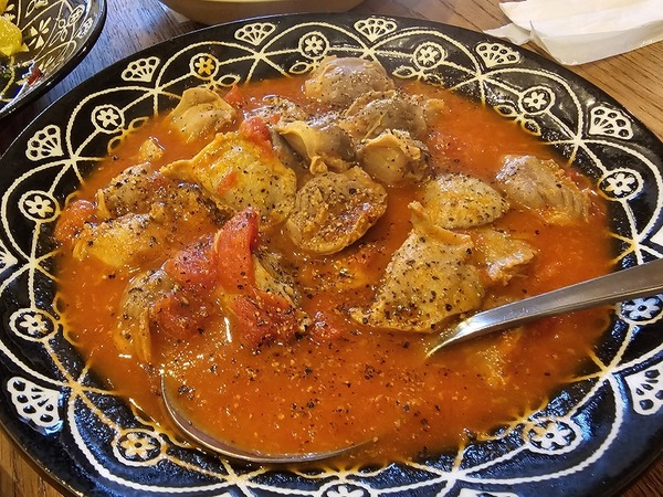 砂肝のビール煮込み