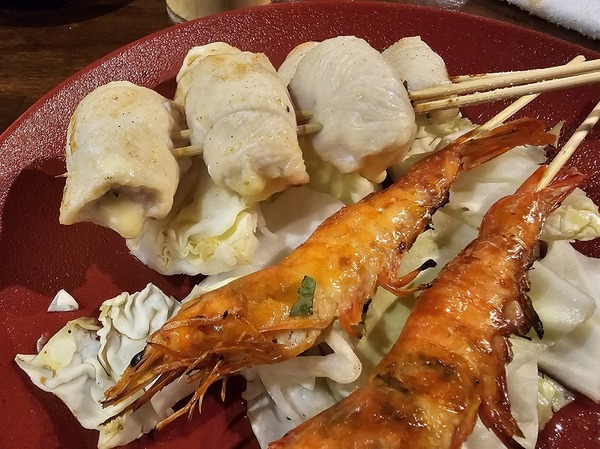 チーズとエビと。