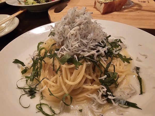 しらすのペペロンチーノ。