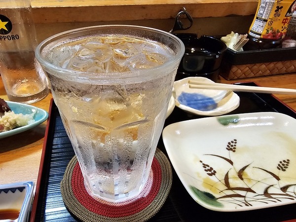 水ちょっと割り。