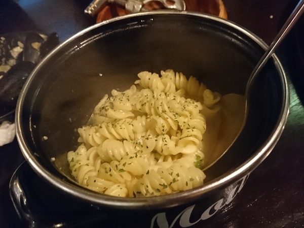 ムール貝のスープに。