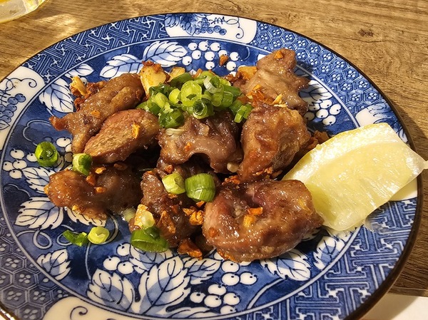 砂ずりのにんにく焼き