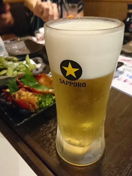 ちべたいビール。