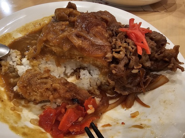カレーと牛丼