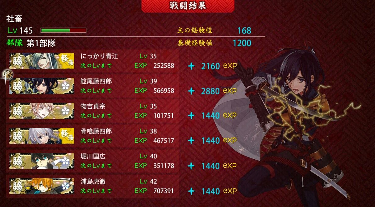 さっそく極脇差6で拡充イベ行ってみたよ 刀剣乱舞 備後国審神者の本丸日記