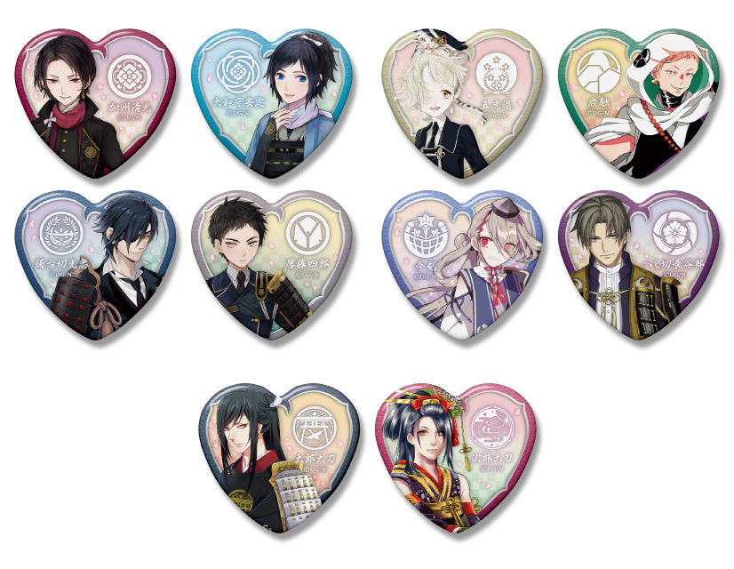 グッズ 刀剣乱舞 Online ハート缶バッジコレクション 壱 全11種 弐 全10種 15年4月発売予定 刀剣乱舞 とうらぶ グッズ フィギュア新作予約情報 グッズ 刀剣乱舞 Online ハート缶バッジコレクション 壱 全11種 弐 全10種 15年4月発売予定 刀剣乱舞 とうらぶ グッズ フィギュア新作予約情報