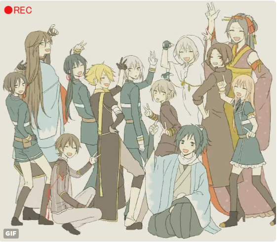 刀剣乱舞 刀剣たちの集合写真の撮り方可愛いｗｗｗ Gif画像 とある審神者 とうらぶ速報 刀剣乱舞まとめブログ