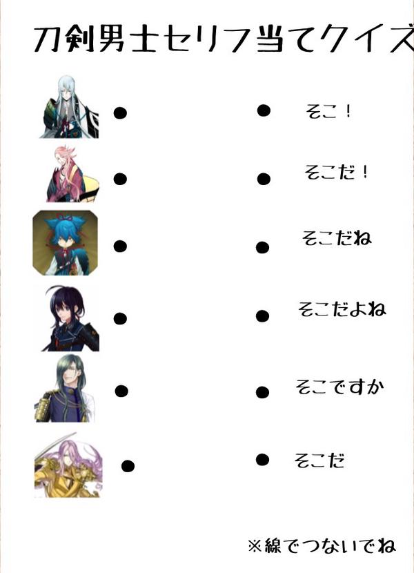 刀剣乱舞 刀剣男士セリフ当てクイズ あなたは解けるかな とうらぶ速報 刀剣乱舞まとめブログ 刀剣乱舞 刀剣男士セリフ当てクイズ あなたは解けるかな とうらぶ速報 刀剣乱舞まとめブログ