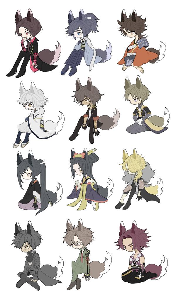 刀剣乱舞 刀剣男士たちに獣耳と尻尾を付けてみたら可愛かった イラスト とうらぶ速報 刀剣乱舞まとめブログ