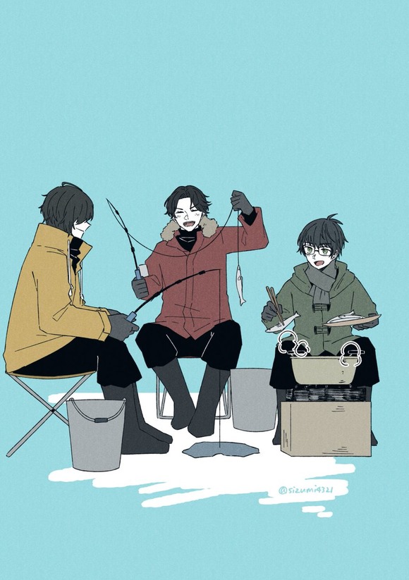 刀剣乱舞 氷上ワカサギ釣りをする江派 とある審神者 とうらぶ速報 刀剣乱舞まとめブログ