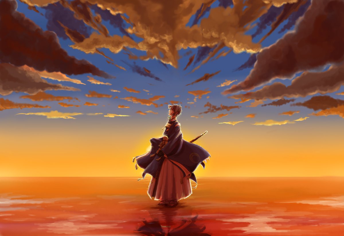 刀剣乱舞 海と夕焼けと三日月 とある審神者 とうらぶ速報 刀剣乱舞まとめブログ