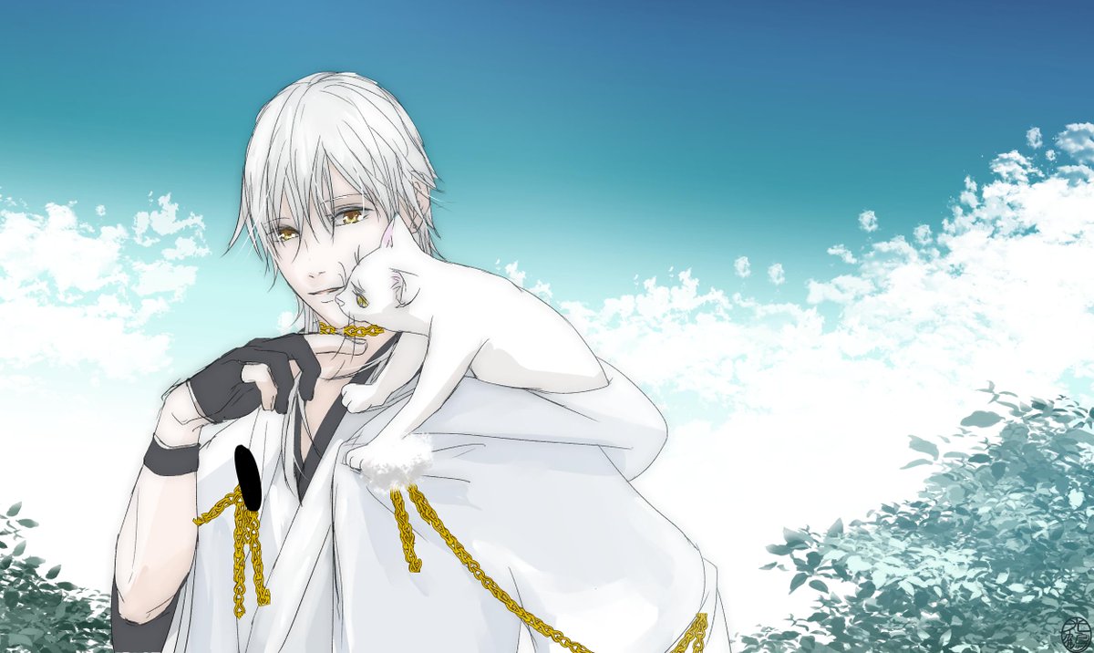 刀剣乱舞 猫を肩に乗せる鶴丸さん とある審神者 とうらぶ速報 刀剣乱舞まとめブログ 刀剣乱舞 猫を肩に乗せる鶴丸さん とある審神者 とうらぶ速報 刀剣乱舞まとめブログ