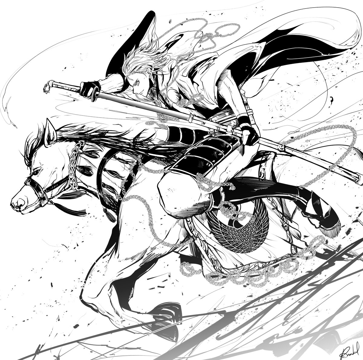 刀剣乱舞 馬に乗って戦う鶴丸さん とある審神者 とうらぶ速報 刀剣乱舞まとめブログ