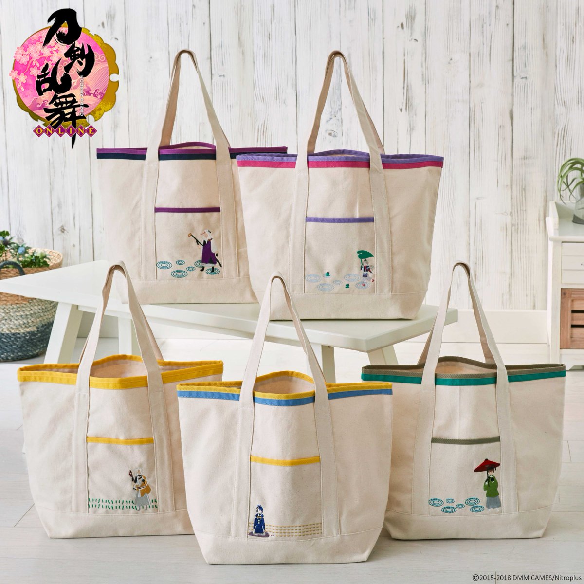 刀剣乱舞 三条組を刺繍で表現したトートバッグが登場 とうらぶ速報 刀剣乱舞まとめブログ