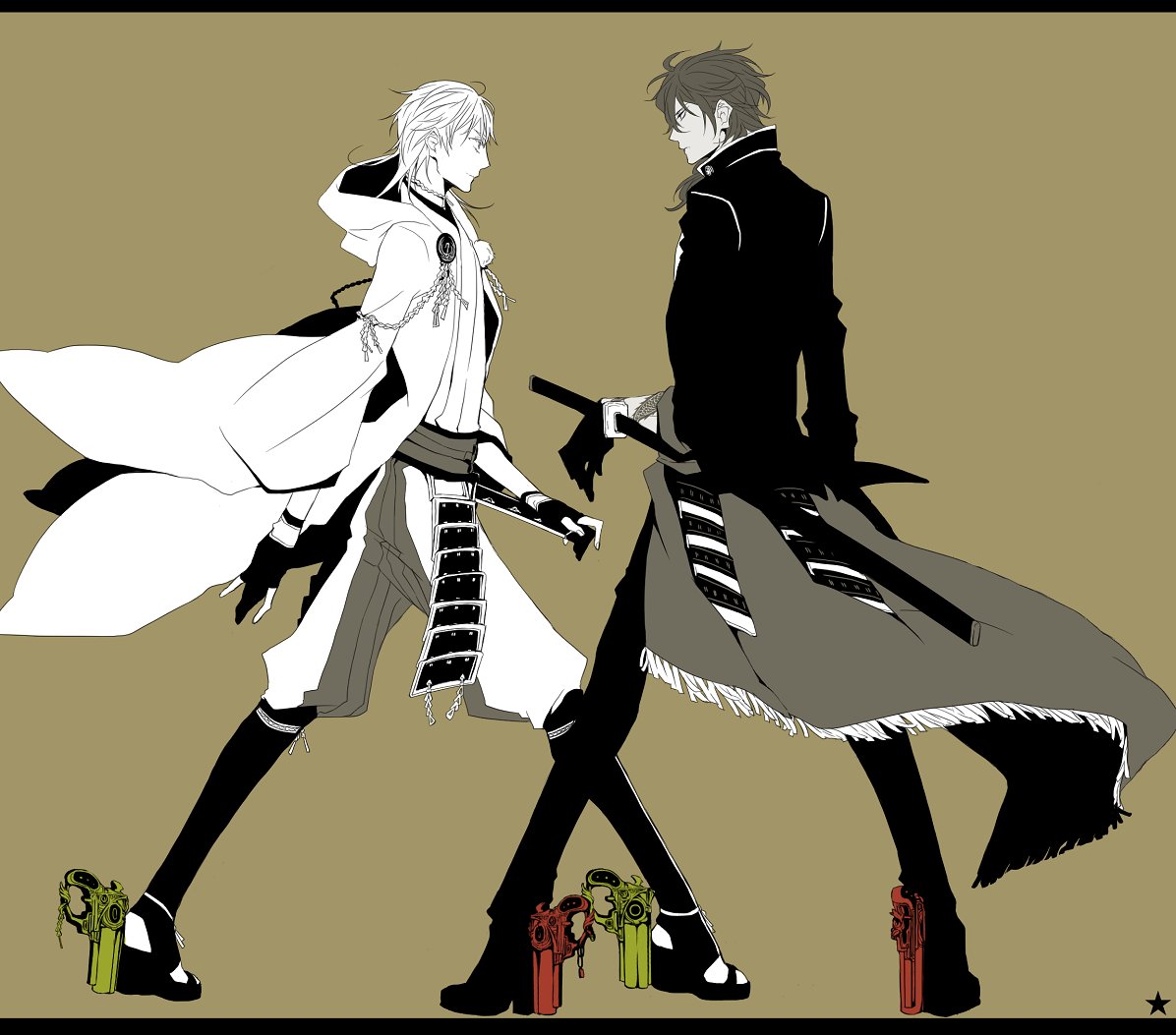 刀剣乱舞 ベヨネッタの武器を装備する鶴丸さんと倶利伽羅 とある審神者 とうらぶ速報 刀剣乱舞まとめブログ 刀剣乱舞 ベヨネッタの武器を装備する鶴丸さんと倶利伽羅 とある審神者 とうらぶ速報 刀剣乱舞まとめブログ