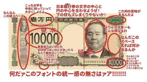 【画像あり】新一万円札のデザイン、酷すぎるｗｗｗｗｗｗｗｗｗｗｗ