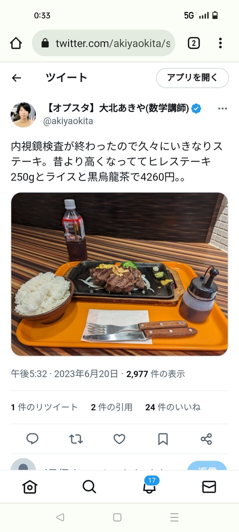 【画像あり】こんなステーキが4000円もするの！？！？！？