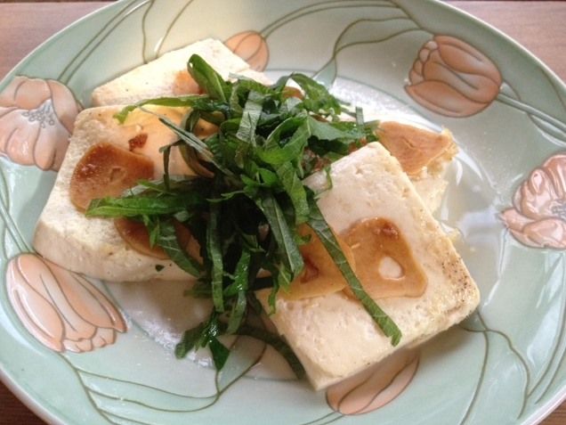 糖質制限レシピ 豆腐ステーキにんにくしょうゆかけ 糖質制限レシピに挑戦