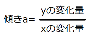 傾きaの公式