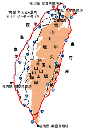 2019環島走行経路