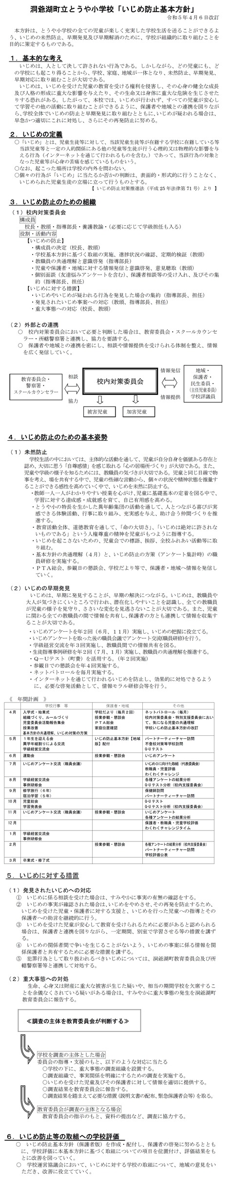 いじめ基本方針Ｒ５